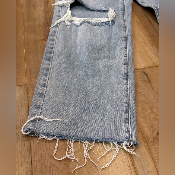 Wide leg, baggy, distressed, deconstructed, high waisted SHEIN Denim. Size M 6 - Picture 6 of 7